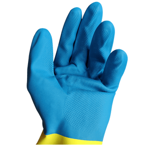 Blue and Yellow Janitorial Gauntlets