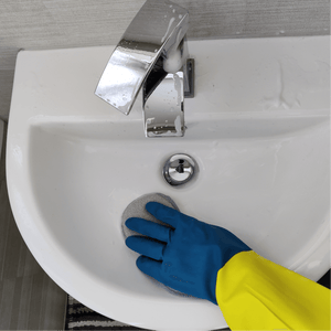 Blue and Yellow Janitorial Gauntlets