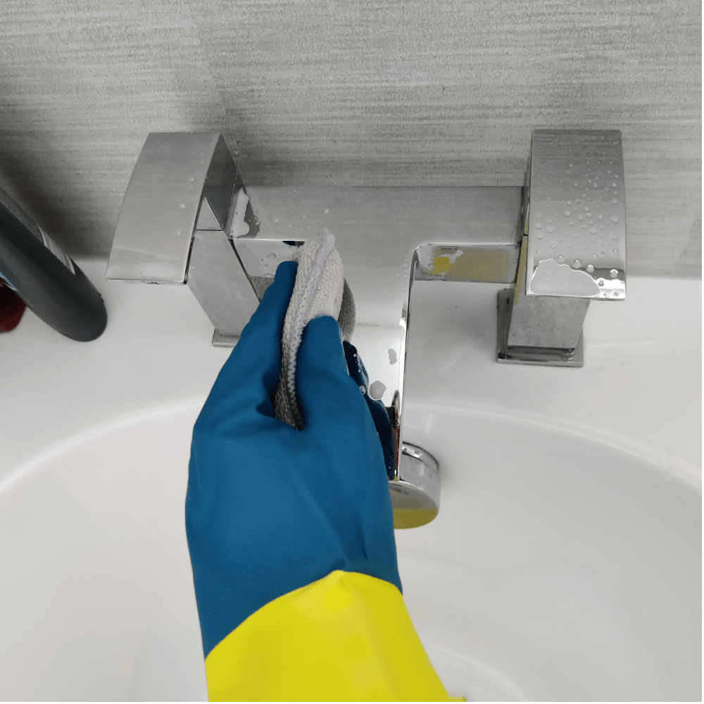 Blue and Yellow Janitorial Gauntlets