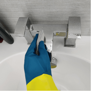 Blue and Yellow Janitorial Gauntlets
