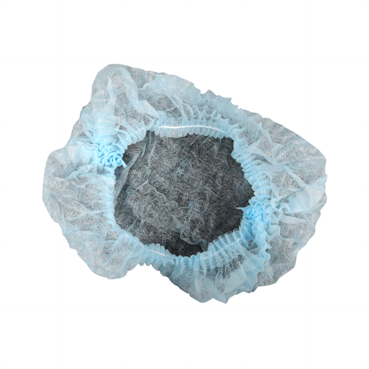 Disposable Hair Nets, Pack of 100, Elasticated, Soft Non-Woven Material, Comfortable Fit for Various Environments, Blue or White