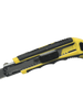 18mm utility knife, black and yellow, rubber handle, hard plastic case