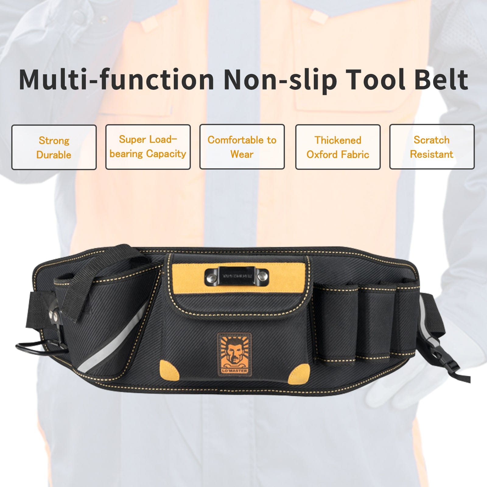 Adjustable Tool Belt with Drill Holder