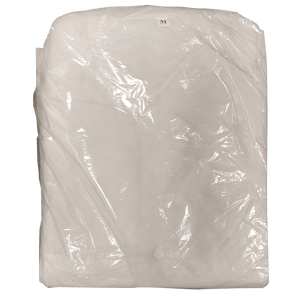 Disposable Lab Coats, Pack of 10, Medium and Large, Long Sleeves, Elasticated Cuffs, Popper Buttons, for Work, Food Service, and Construction