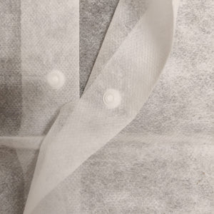 Disposable Lab Coats, Pack of 10, Medium and Large, Long Sleeves, Elasticated Cuffs, Popper Buttons, for Work, Food Service, and Construction