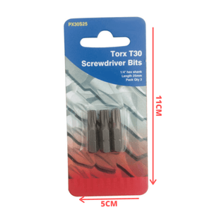 TORX 3Pcs T30 Screwdriver Insert Bits