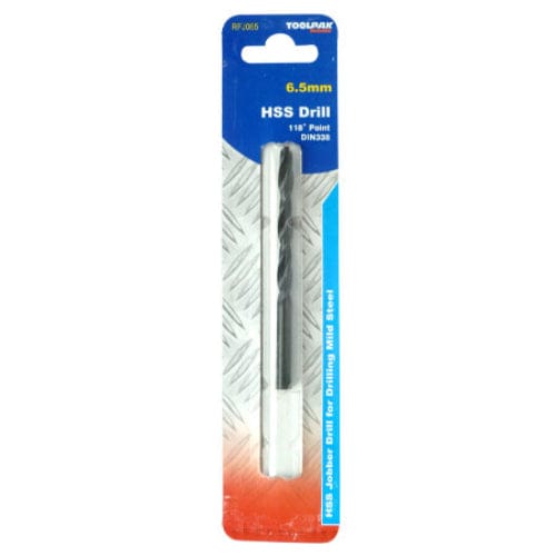 HSS Jobber Drill Bits, 118° Tip, Black Oxide Finish, General Purpose, for Steel, Cast Iron, Non-ferrous Metal, Plastic