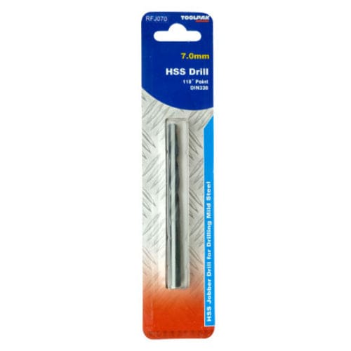 HSS Jobber Drill Bits, 118° Tip, Black Oxide Finish, General Purpose, for Steel, Cast Iron, Non-ferrous Metal, Plastic