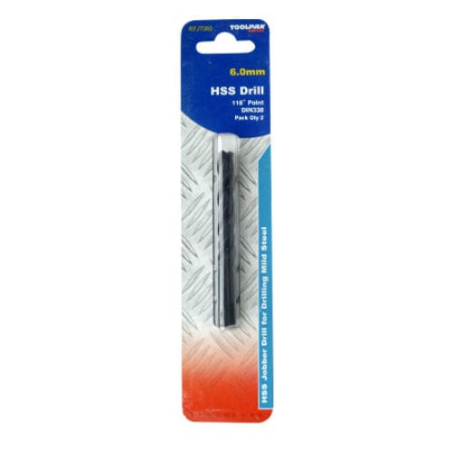 HSS Jobber Drill Bits, 118° Tip, Black Oxide Finish, General Purpose, for Steel, Cast Iron, Non-ferrous Metal, Plastic