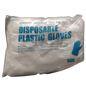 Disposable Plastic Gloves Clear PE, 200pcs, Latex-Free, Powder-Free, Protective Gloves for Skin Irritation and Food Handling