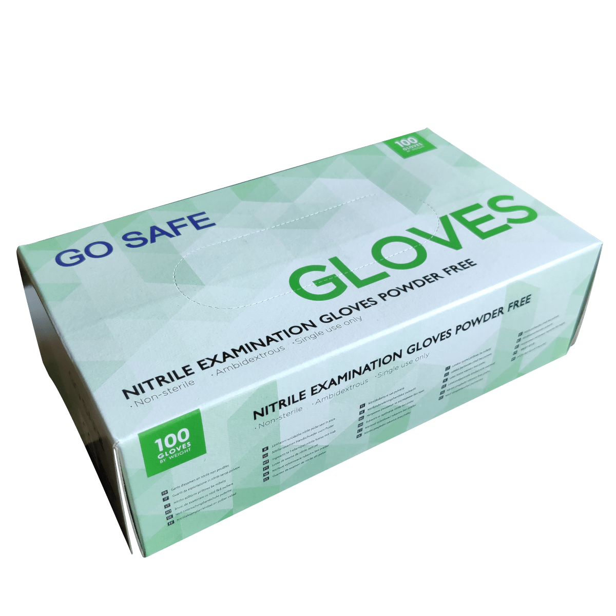 Disposable Nitrile Examination Gloves, Latex-Free, Powder-Free, Blue or Black, 100pcs Pack, Medical & Safety Standards