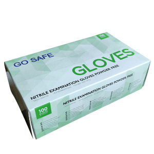 Disposable Nitrile Examination Gloves, Latex-Free, Powder-Free, Blue or Black, 100pcs Pack, Medical & Safety Standards